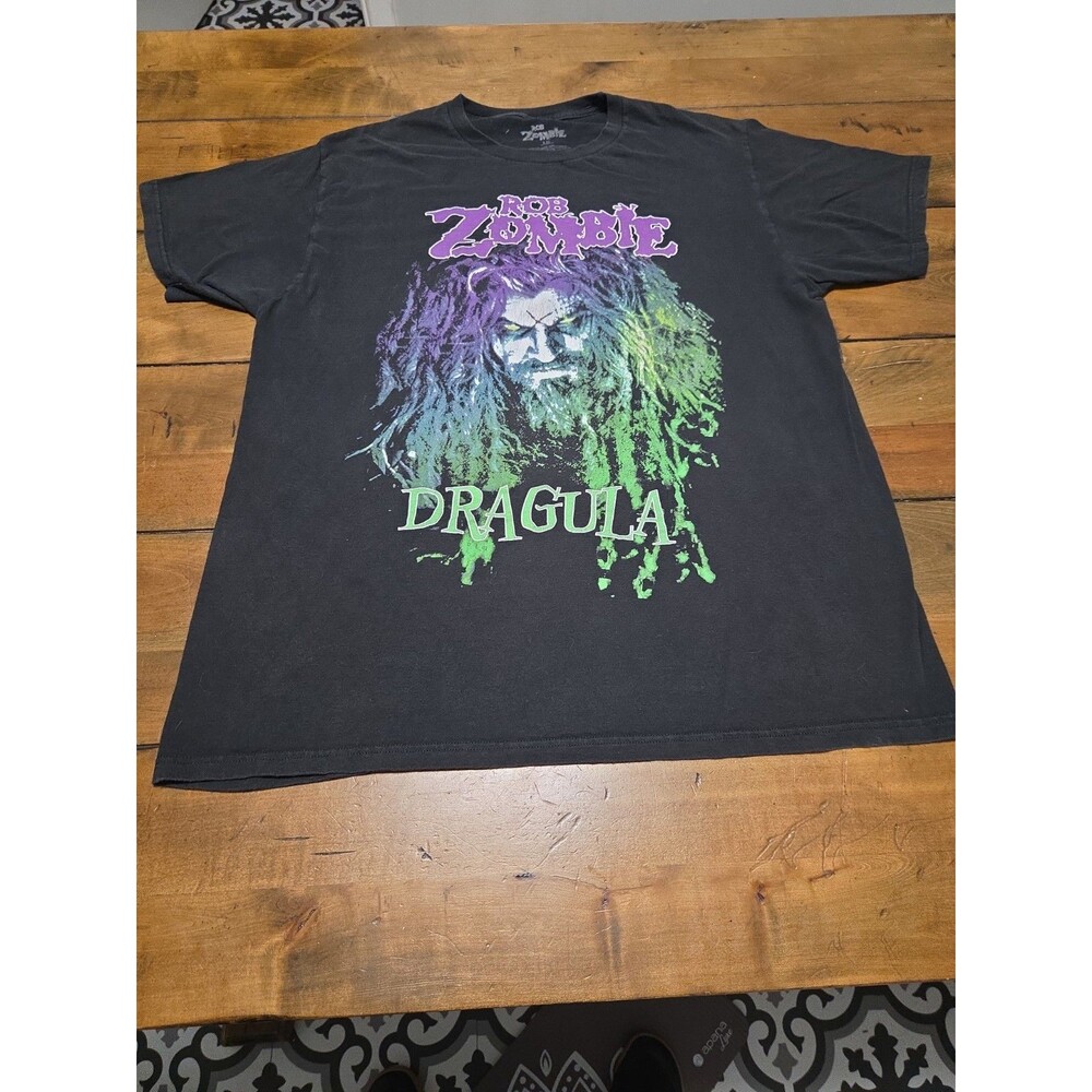 Rob Zombie Dragula Graphic T Shirt Black Men's Heavy Metal Rock Band Tee